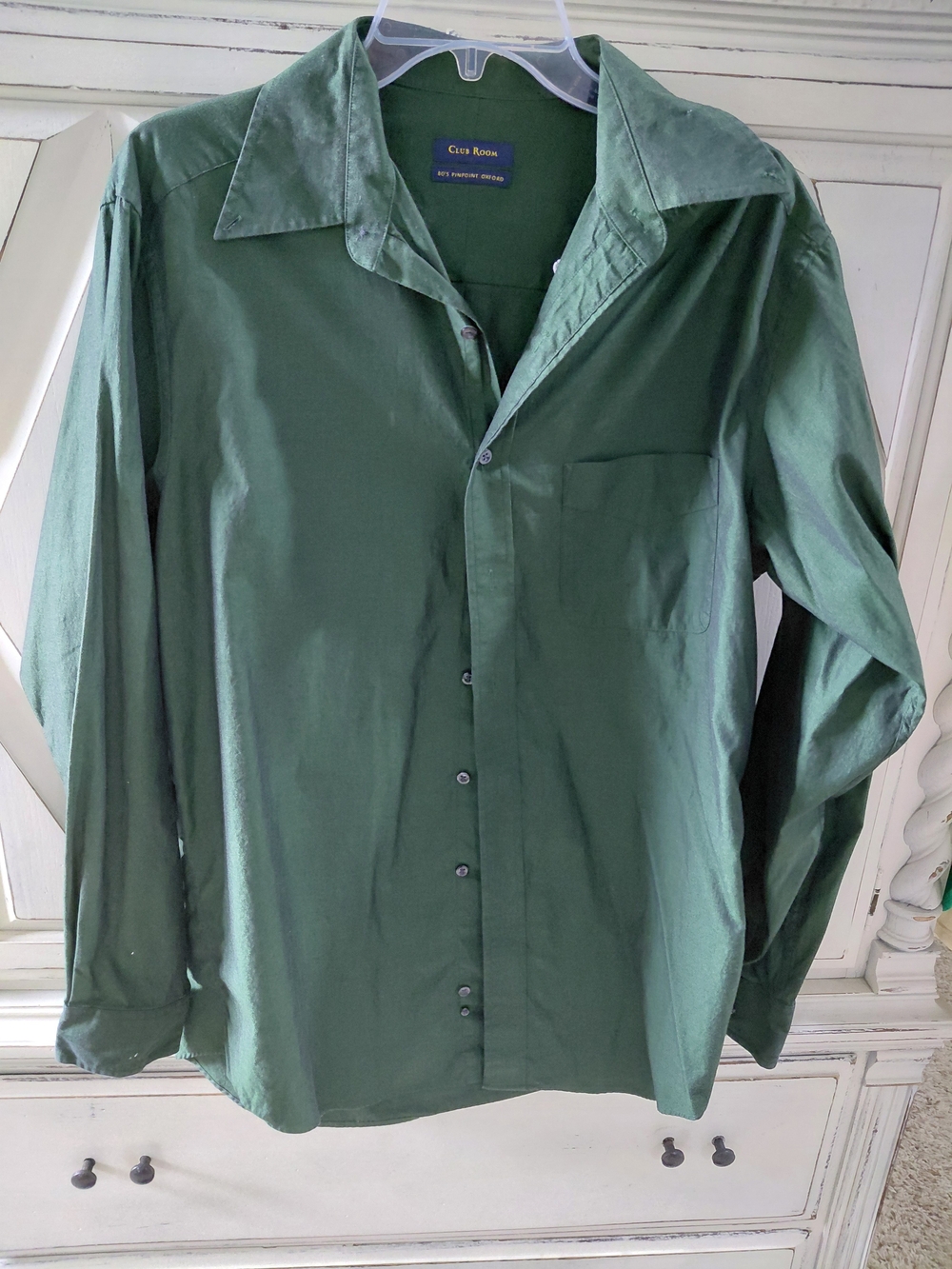 Club Room Men's Forest Green Button-Down Shirt